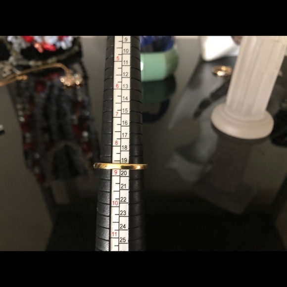 18K Vermeil over SS multi Gem stackable rings - Picture 7 of 8